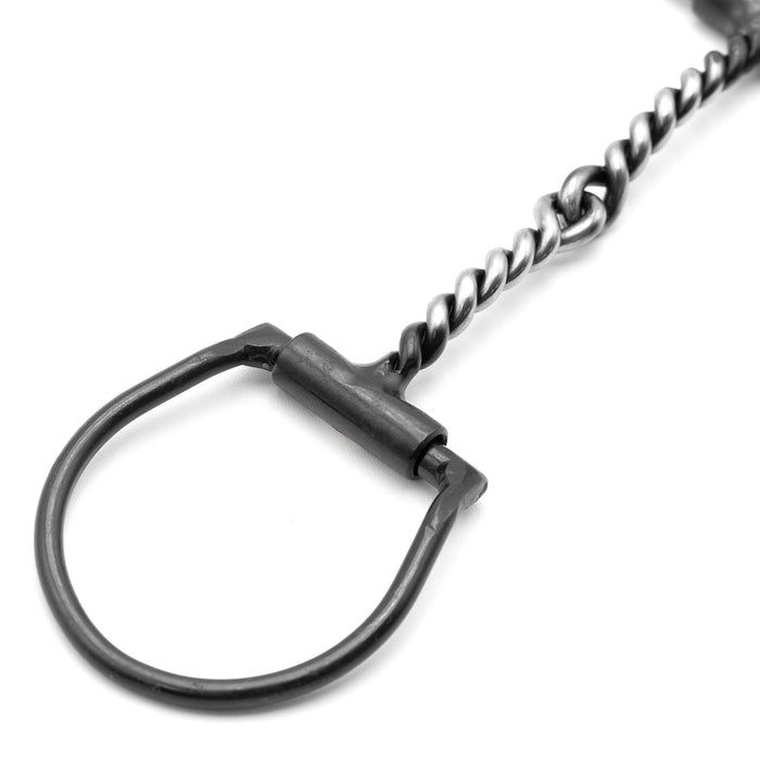 Jeffers Black Steel Offset Dee Horse Bit, Snaffle Mouth - A8GB - 6