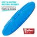 Jeffers Blue Bone Stamped Frisbee Natural Rubber 8 Inch Dog Toy for Fetching & Chewing - I7RR - Blue - Medium - 1 - 4