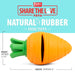 Jeffers Carrot Natural Rubber Treat Dispensing Dental Dog Chew Toy with Slit - I7QR - Multi - Medium - 1 - 4