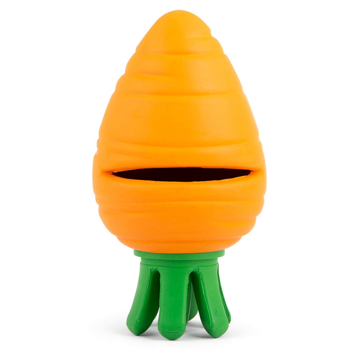 Jeffers Carrot Natural Rubber Treat Dispensing Dental Dog Chew Toy with Slit - I7QR - Multi - Medium - 1 - 2