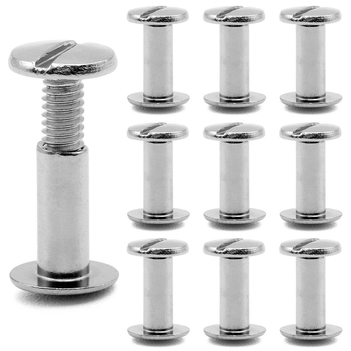 Jeffers Chicago Screws for Leather & Tack, 10 Pack - IACU - 1/2" - 10 pk - 6