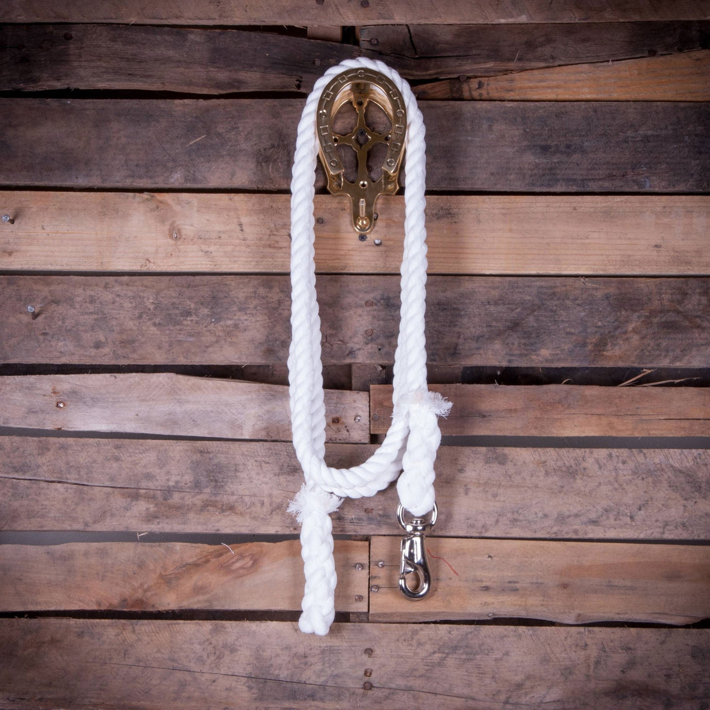 Bull Lead Rope Cotton Horse Lead Ropes with Nickel Bull Snap, 3/4