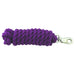 Jeffers Colorful Cotton Horse Lead Ropes with Nickel - Plated Bull Snap, 10' L - IAU3 - Purple - ¾"D x 10'L - 1 - 14