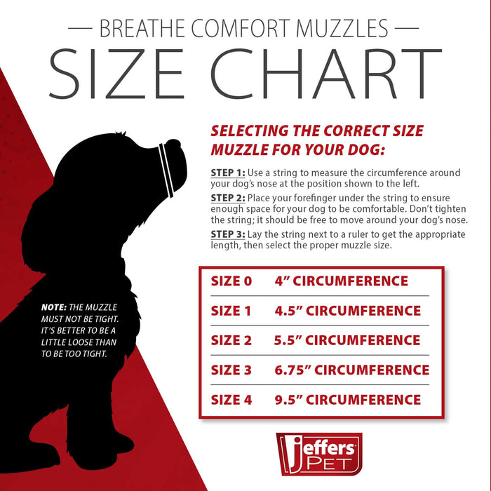 Jeffers Comfort Dog Muzzle with Padded Nose Guard - I2E9 - XSmall (4"D) - 4
