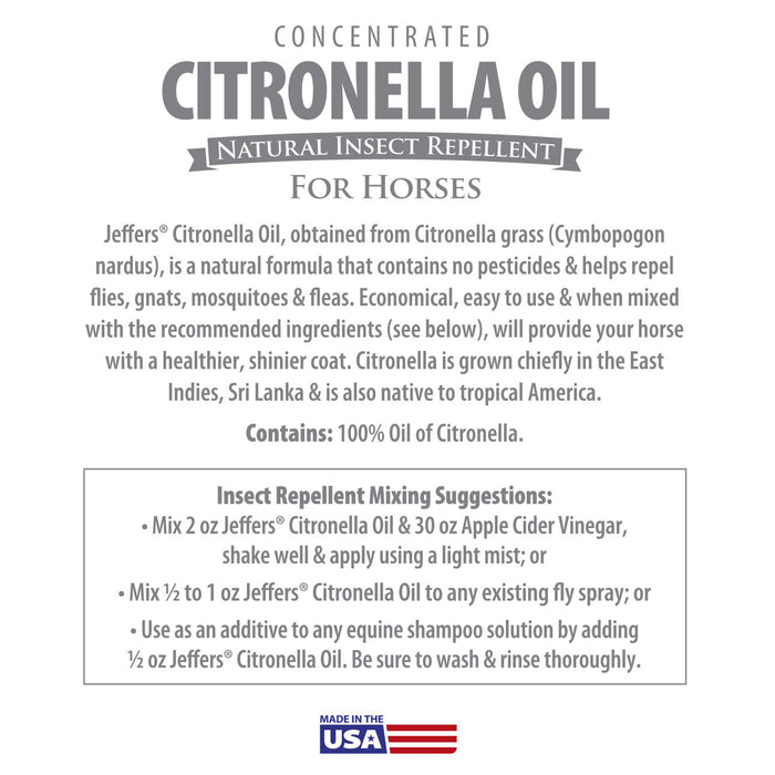 Jeffers Concentrated Citronella Oil Natural Insect Repellent, 8 oz - JHC1 - 3