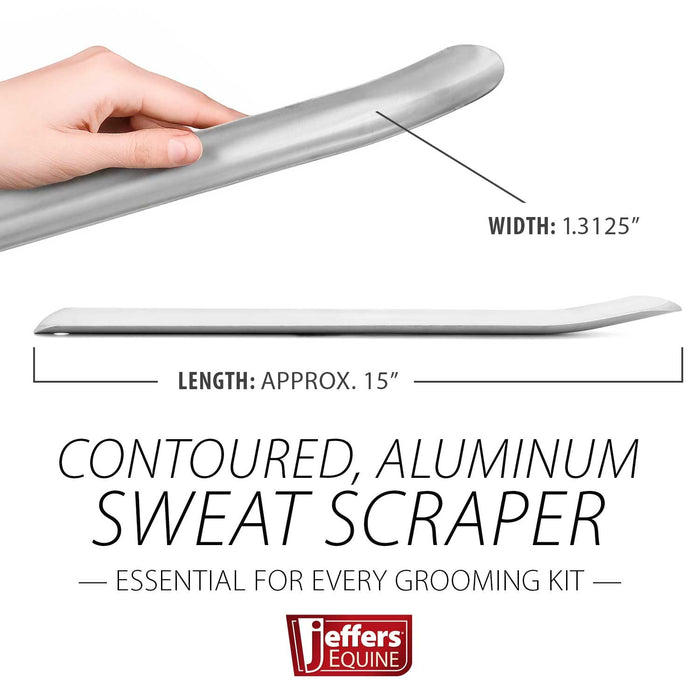 Jeffers Contoured Aluminum Sweat Scraper for Horses - IAN9 - 4