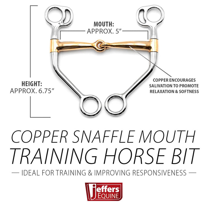 Jeffers Copper Snaffle Mouth Horse Training Bit - A8D6 - 3
