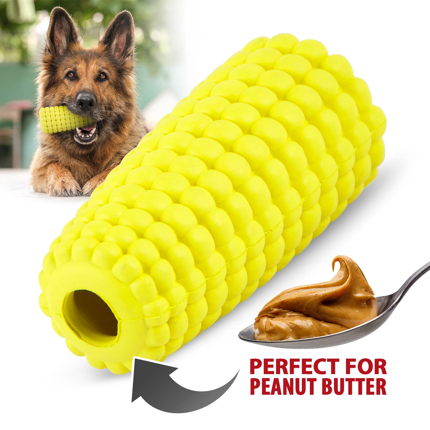Jeffers Corn Treat Dispenser for Dogs, Medium