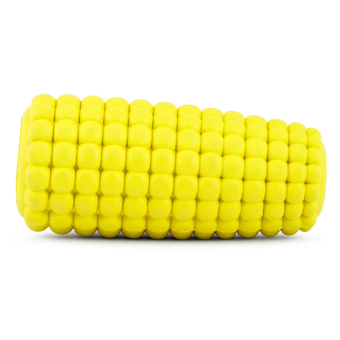 Jeffers Corn Cob Natural Rubber Stuffable Treat Dispenser Dog Dental Chew Toy - I7QW - Yellow - Medium - 1 - 11