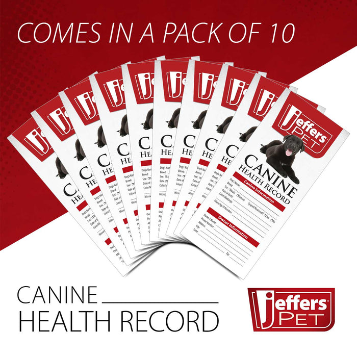Jeffers Dog Health Record - JVD1-10 - 10 Pack - 4