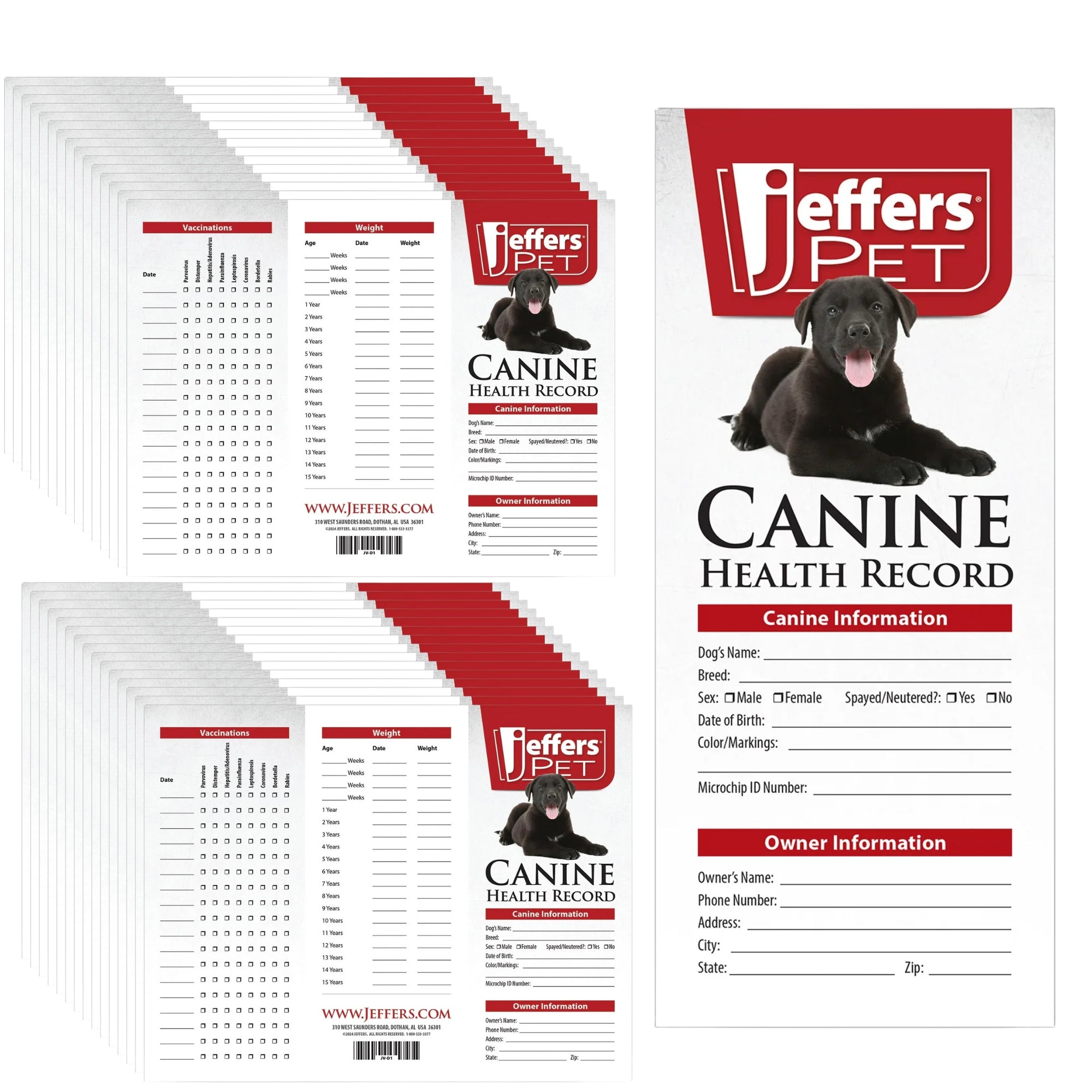 Jeffers Dog Health Record Organizer for Vaccinations and Wellness