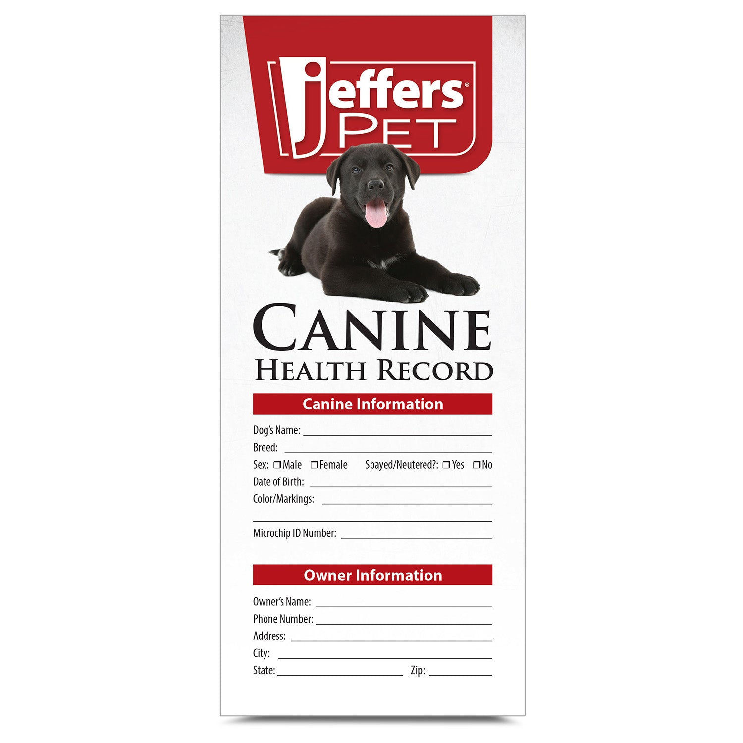 dogページ Jeffers Dog Health Record Organizer for Vaccinations and Wellness