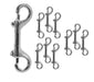 Jeffers Double End Bolt Snaps - IABL-10 - Nickel - plated - 4" - 10 Pack - 10