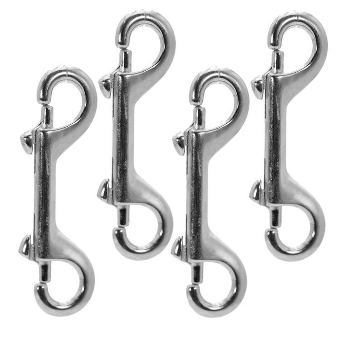 Jeffers Double End Bolt Snaps - IABL-4 - Nickel - plated - 4" - 4 Pack - 6