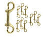Jeffers Double End Bolt Snaps - IABM-10 - Solid Brass - 4" - 10 Pack - 9