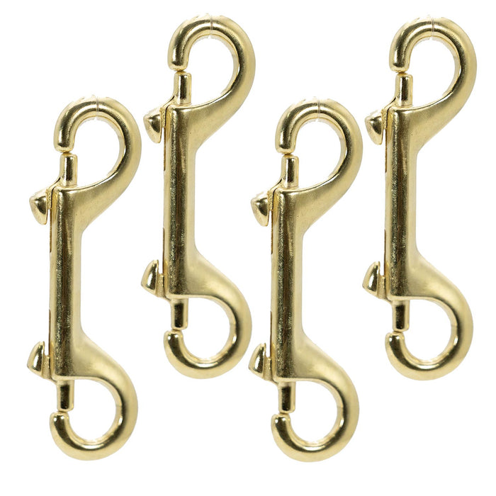 Jeffers Double End Bolt Snaps - IABM-4 - Solid Brass - 4" - 4 Pack - 5