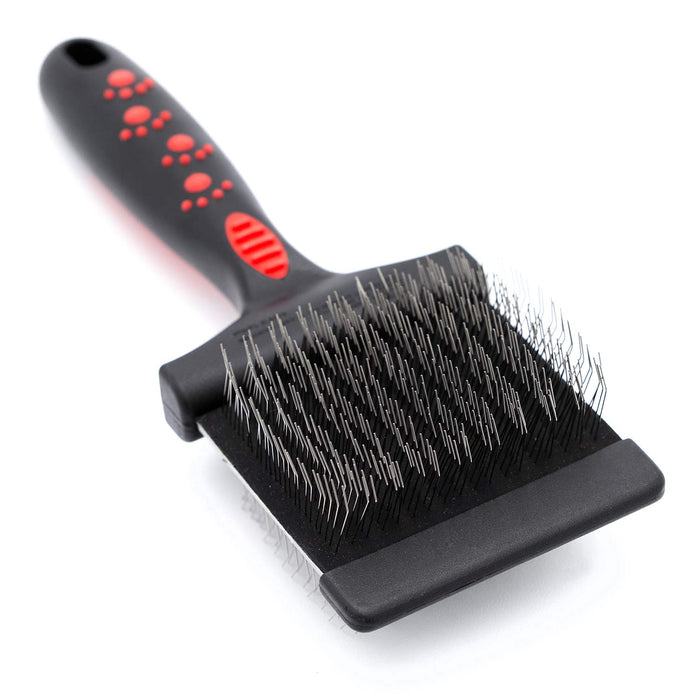Jeffers Double - Sided Flex Head Pet Grooming Slicker Brush - UWDC - Large - Firm/Extra Firm - 9