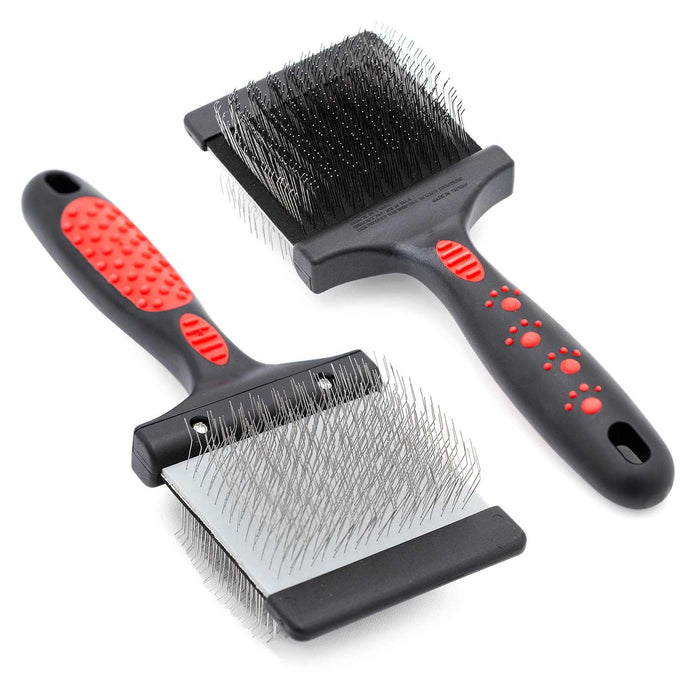 Jeffers Double - Sided Flex Head Pet Grooming Slicker Brush - UWDC - Large - Firm/Extra Firm - 4