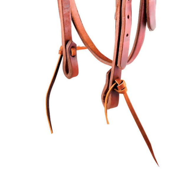 Jeffers "Dr. J" Harness Leather Amish Browband Headstall with Stainless Steel Hardware - MI1AB - 5