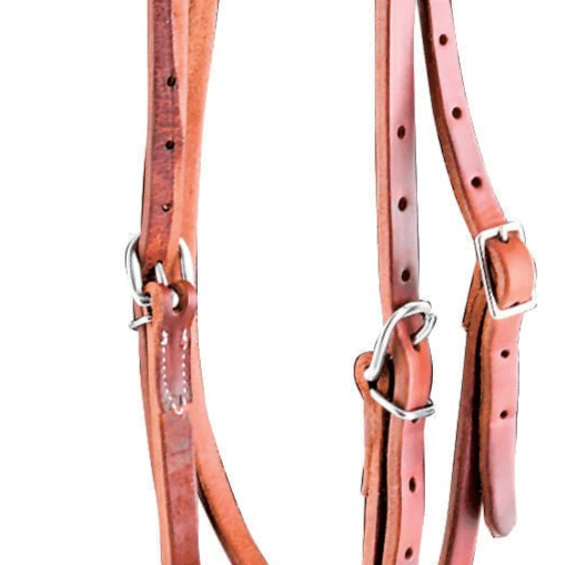 Jeffers "Dr. J" Harness Leather Amish Browband Headstall with Stainless Steel Hardware - MI1AB - 4