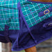 Jeffers Economy 600 Denier Plaid Medium - Weight Standard Neck Horse Turnout Blanket, 240 g - GAGWH - Teal/Purple Plaid - 87 in - 3