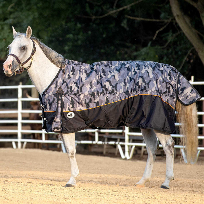 Jeffers Economy Plus 1200 Denier Medium - Weight Standard Neck Turnout Blanket, 240 Gram - GAG1UH - Urban Camo - 66" - 1