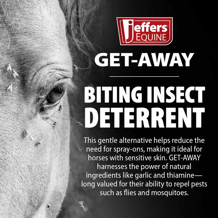 Jeffers Equine GET-AWAY Feed-Thru Biting Insect Deterrent Supplement for Horses - AXJA - 2 lbs - 6