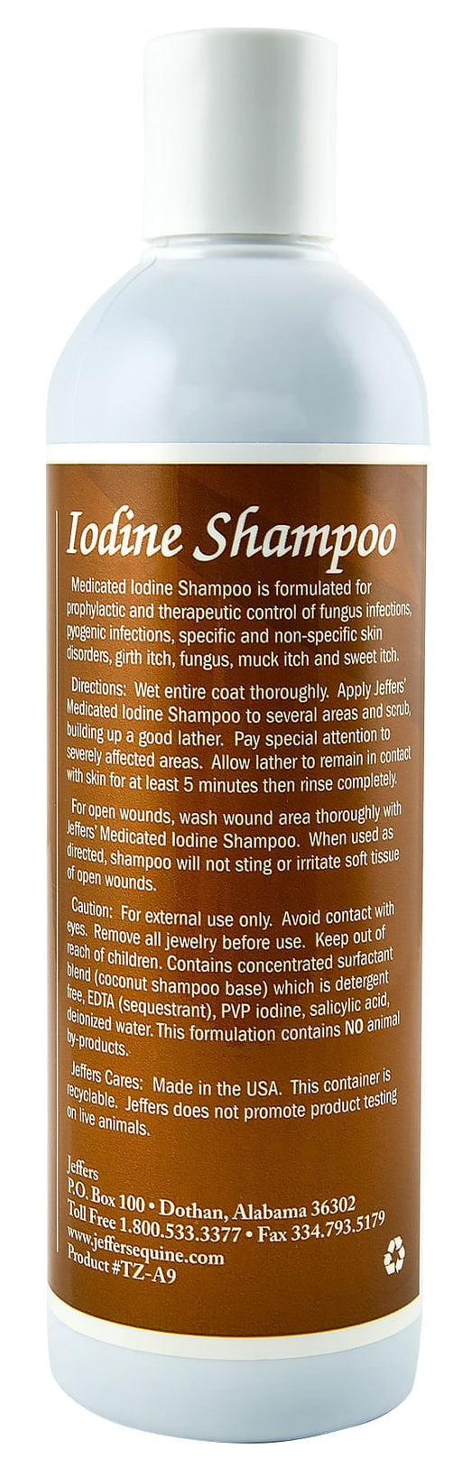 Jeffers Equine Iodine Shampoo - Jeffers - Horse Supplies > Horse Grooming