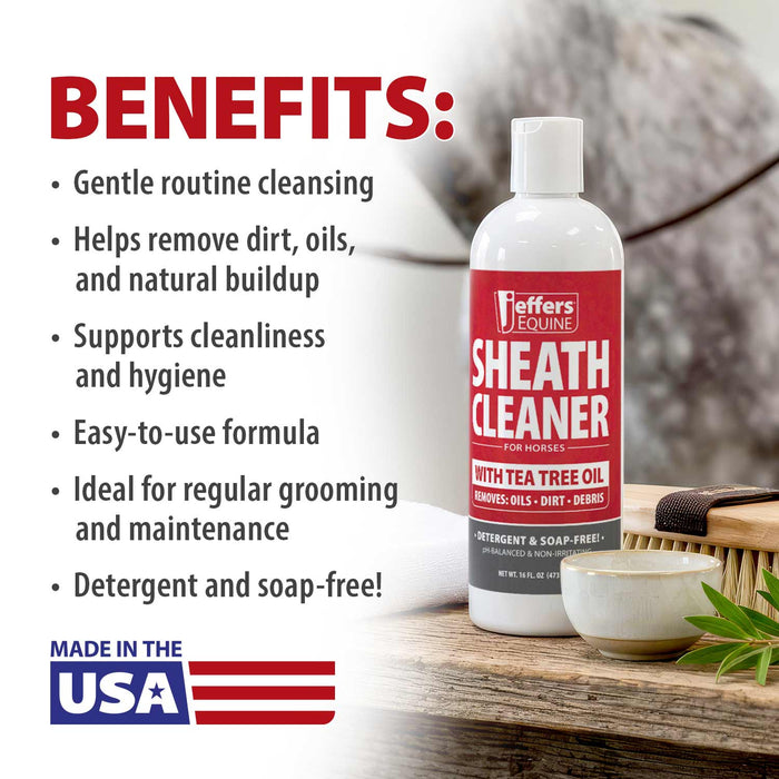 Jeffers Equine pH Balanced Sheath Cleaner with Tea Tree Oil for Horses - TZG8 - Green - Mint - 16 oz - 4