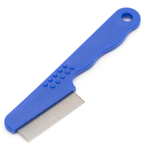 Jeffers Ergo Grip Flea Combs for Pets with Plastic Handle - UWF1 - Single Row - Blue - 1 ct - 1