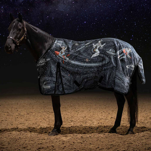 Jeffers Expression 1200 Denier Standard Neck Turnout Horse Blanket, 240 Gram - JEFCF1 - PreSale Cosmic Cowgirl - 66" - 1