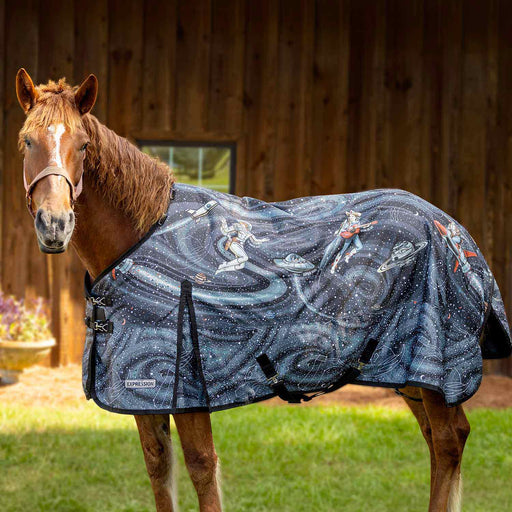 Jeffers Expression 1200D Draft Horse Turnout Blanket, 240 g | Waterproof, Breathable & Safe Design - JEFCH5 - PreSale Cosmic Cowgirl - 87" - 1