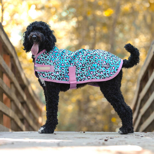 Jeffers Expression 600D Waterproof Ripstop Dog Coat, 240 Gram - JEF2GZ - Party Cheetah - 16" - 2