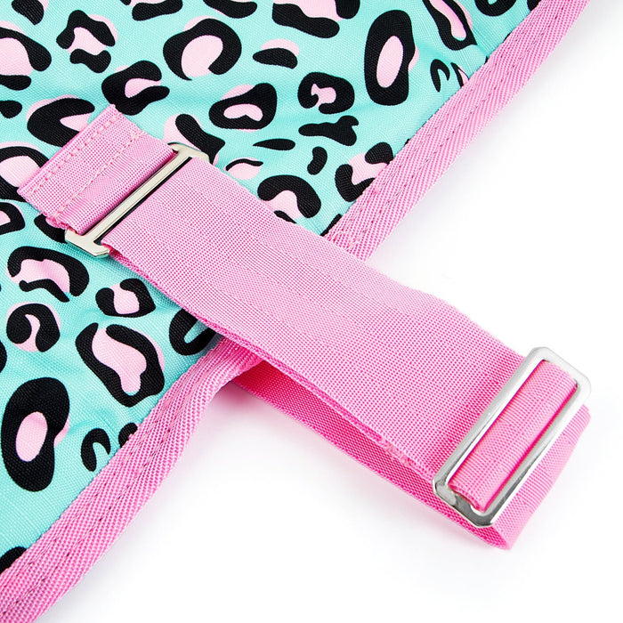 Jeffers Expression 600D Waterproof Ripstop Dog Coat, 240 Gram - JEF2GZ - Party Cheetah - 16" - 7