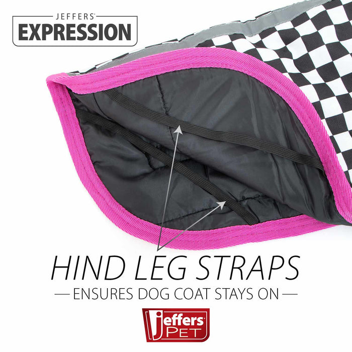 Jeffers Expression 600D Waterproof Ripstop Dog Coat, 240 Gram - JEF2J4 - Skater Pup - 16" - 28