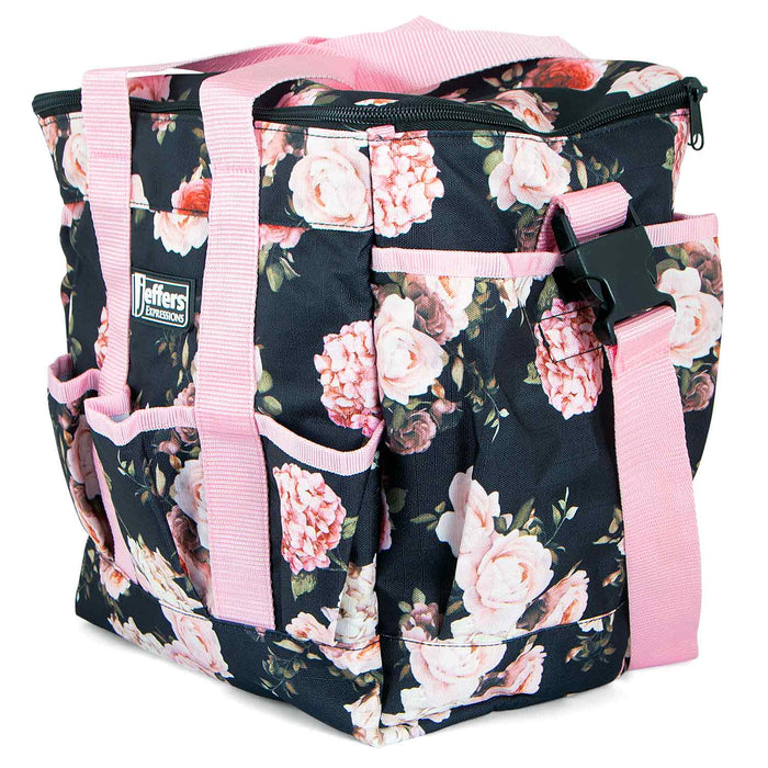 Jeffers Expression Deluxe Horse Grooming Bag with Adjustable Strap - JEF2JU - Rose Garden - 2