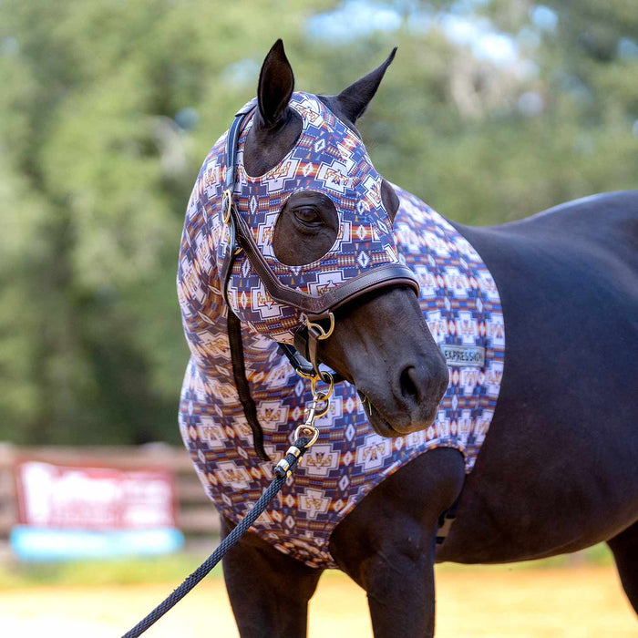 Jeffers Expression Lycra Hood for Horses - JEF2YM - Thunderbird - Cob - 4