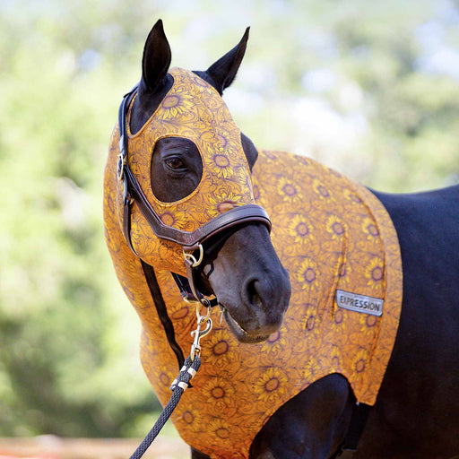 Jeffers Expression Lycra Hood for Horses - JEF2YT - Bloomin' Toolin' - Cob - 5