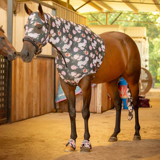 Jeffers Expression Lycra Hood, Rose Garden - Jeffers - Horse Supplies > Horse Fly Masks