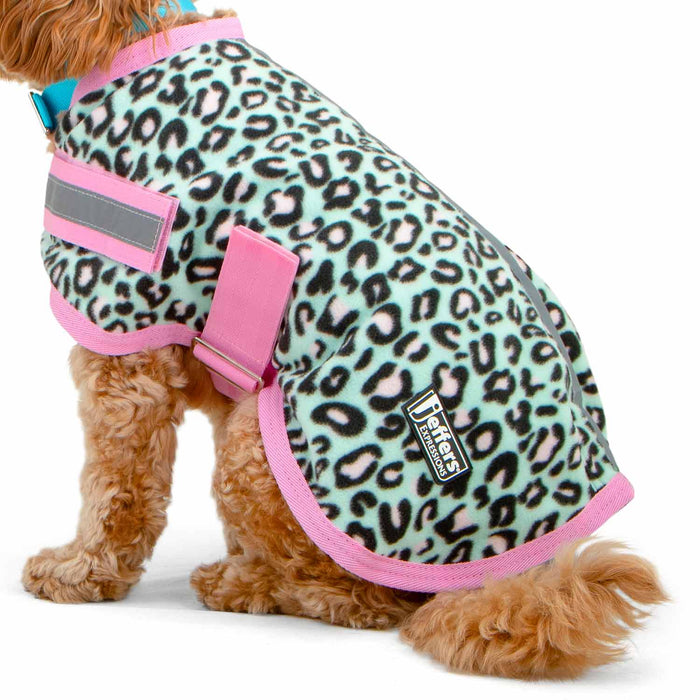 Jeffers Expression Moisture - Wicking Fleece Dog Coat - JEF2HA - Party Cheetah - 16" - 7