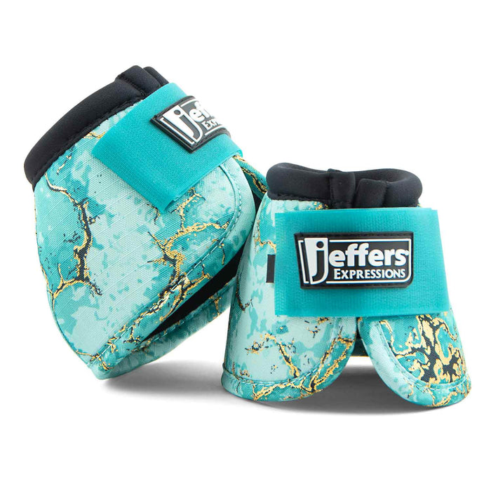 Jeffers Expression No - Turn Bell Boots for Horses, Pair - JEF2Y3 - Bisbee Blue - Medium - 2 ct - 17