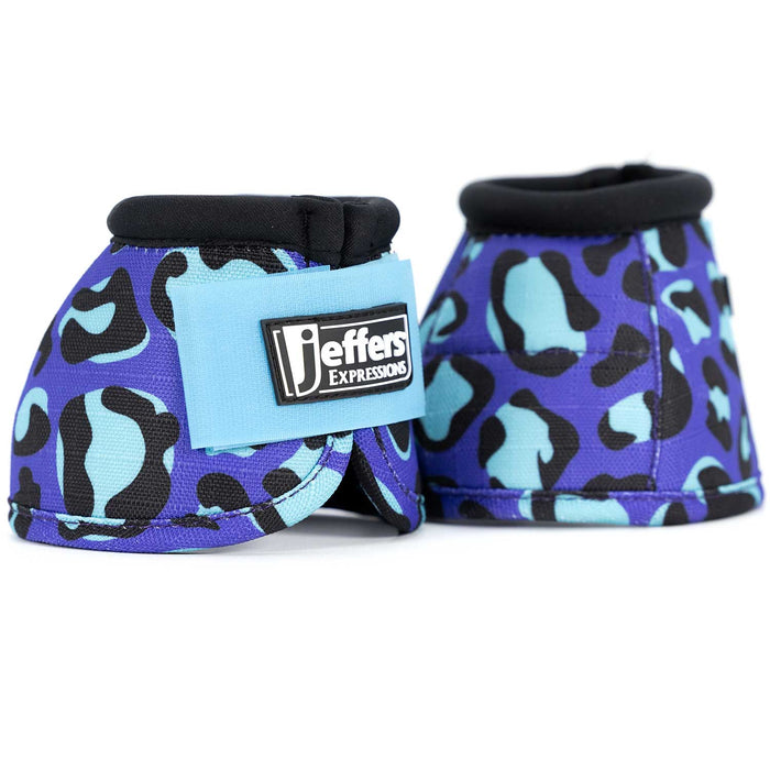 Jeffers Expression No-Turn Bell Boots for Horses, Pair, Nylon - JEFCL2 - PreSale Maya Cheetah - Medium - 2 ct - 7