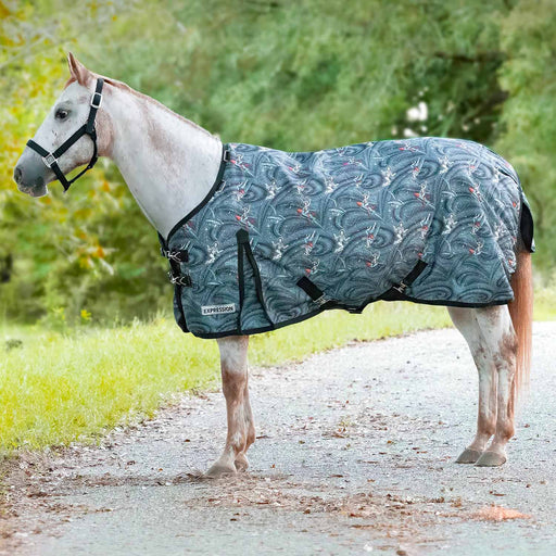 Jeffers Expression Pony 1200 Denier Medium Weight Standard Neck Turnout Blanket, 240g Fill - JEFCJ6 - PreSale Cosmic Cowgirl - 39" - 1