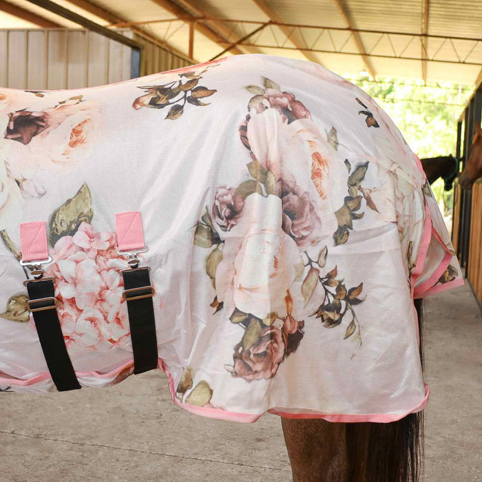 Jeffers Expression Softmesh Combo Neck Horse Fly Sheet - JEF2PN - Skater Cowgirl - 66" - 9