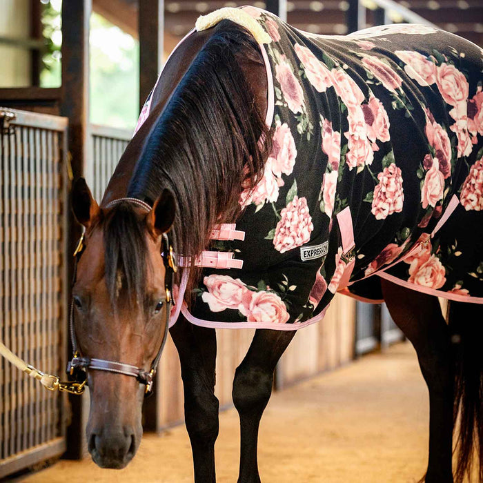 Jeffers Expression Standard Neck Fleece Horse Cooler - JEF2G8 - Rose Garden - 66" - 6