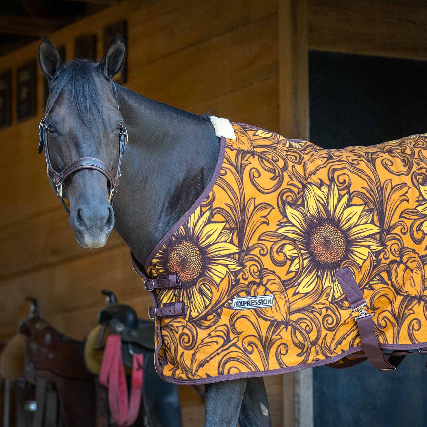Jeffers Expression Standard Neck Fleece Cooler for Horses, Rose