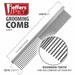 Jeffers Flat Back Pet Grooming Combs - UWCE - 6"L - 7/8" teeth - 2