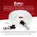 Jeffers Flat Braid Cotton Roping Rein, 7' White - FMR1 - White - 2