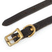 Jeffers Flat Latigo Leather Dog Collar with Brass Hardware - 8M02 - 9" - 5/8" W - 4