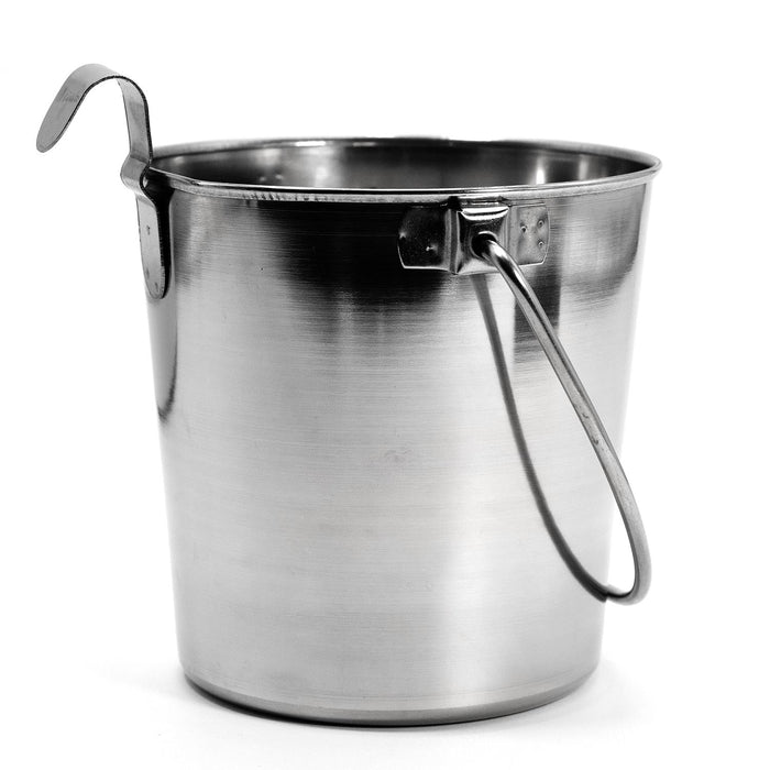 Jeffers Flat-Sided Stainless Steel Pails with Hook & Handle - G3S1 - 1 Hook - 1 Quart - 1 - 5